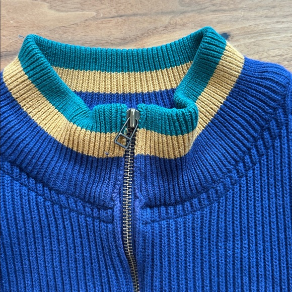 Vtg 90s Eddie Bauer shaker knit 1/4 zip sweater - Picture 2 of 5